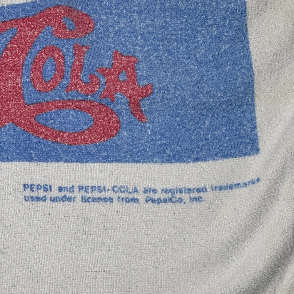 Vintage 80s Pepsi Cola Beach Towel, Pop Soda Bathroom Tapestry